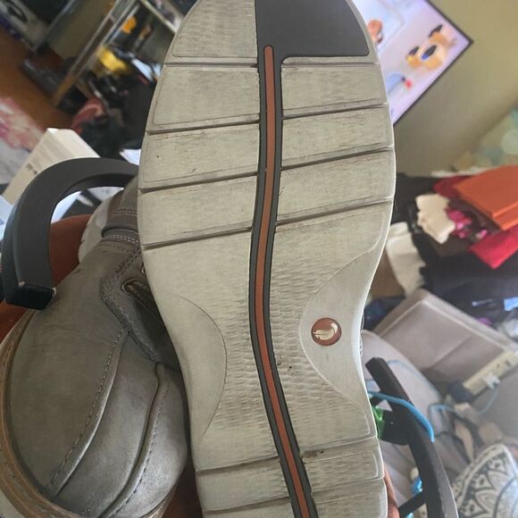 Clarks Men's size US 10 Wide Gray Casual Shoes with Ecco insoles - Picture 8 of 11